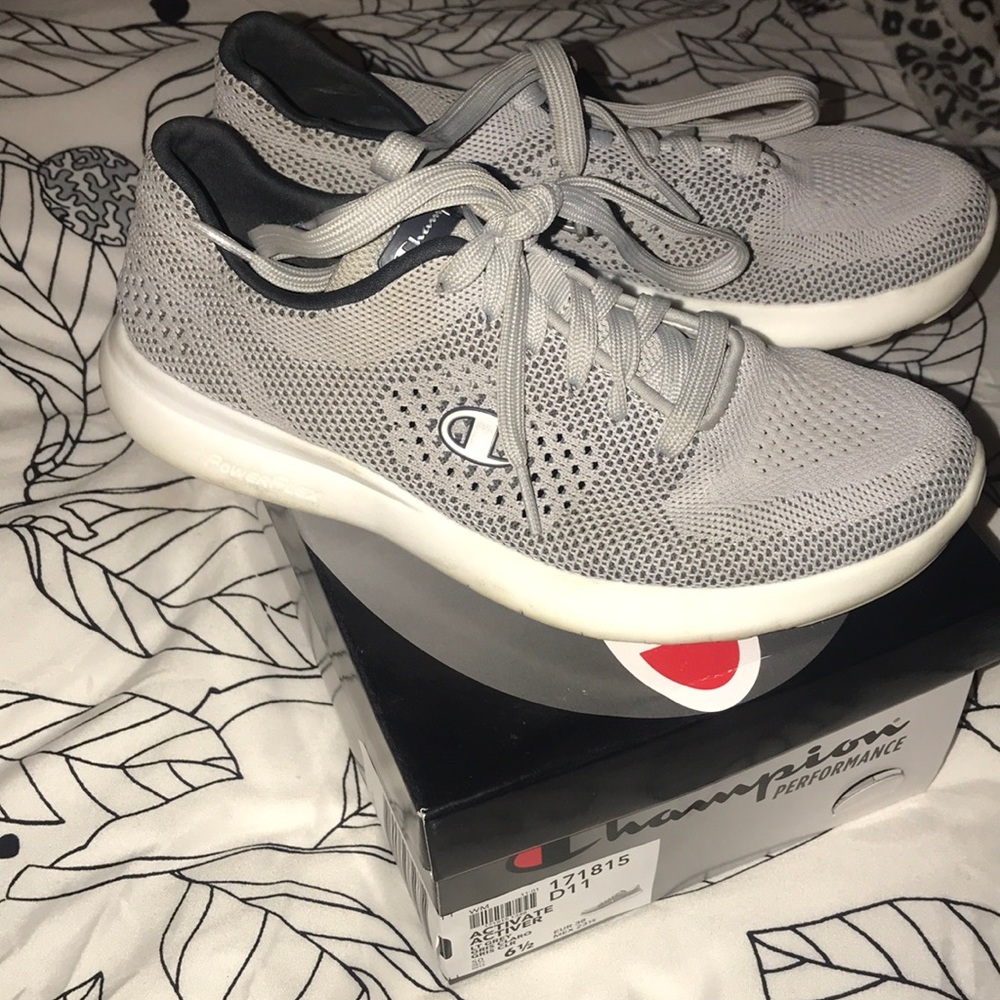 Like new.  Grey ACTIVATE Champion sneakers